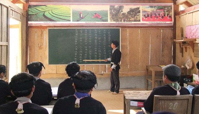 The Nom Dao class takes place regularly on 2 weekends. Photo: Minh Chuyen.