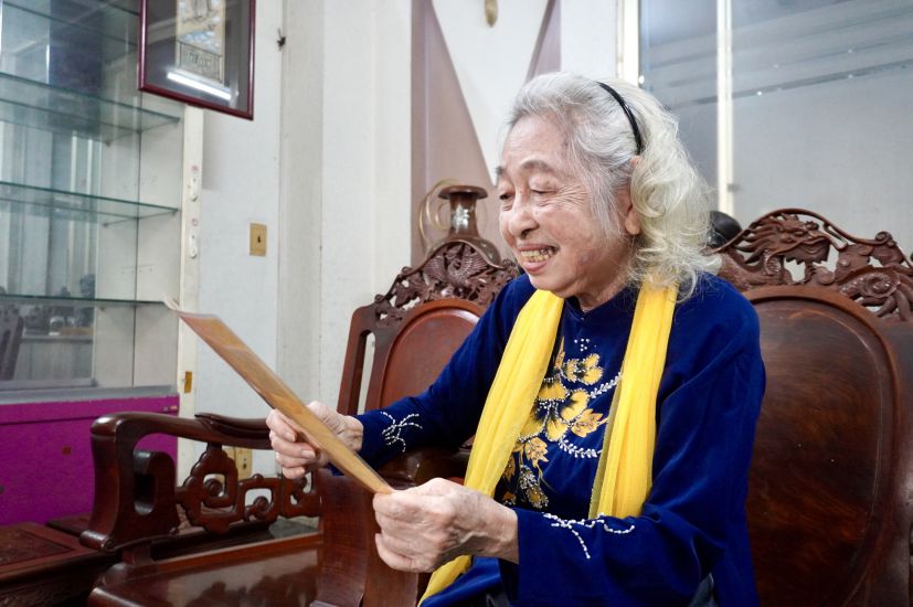 Du tuoi da ngoai 90, ba Hoang Thi Thanh van nho nhu in nhung ky uc ve ngay 2.9.1945 o Sai Gon luc bay gio. Anh: Nhu Quynh