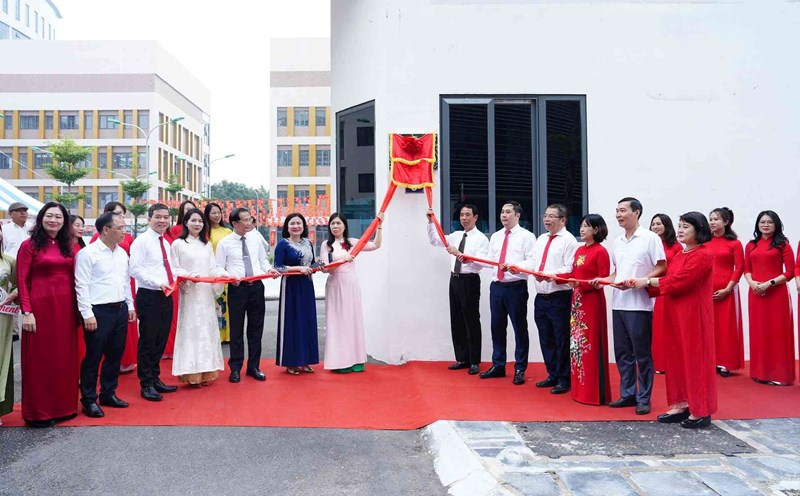 Inauguration of Ha Yen Quyet Primary and Secondary School, Cau Giay Ward, Hanoi City. Photo: Ha Phong