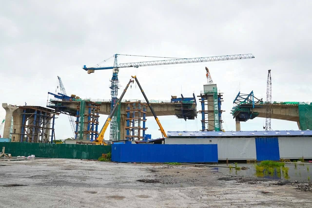 Nguyẽn Trai橋プロジェクトの建設現場。写真:Hai Phong TTDT支局