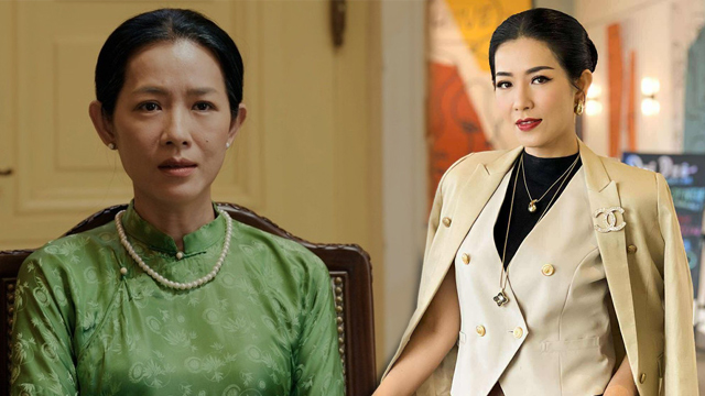 Miss Photo 2000 Yen Nhi in the movie "Red Rain" (left photo) and the movie "Bong cua thien Thanh" (right photo). Photo: Character provided