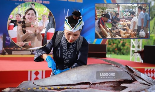 Lễ hội ẩm thực "Món ngon từ đất Bazan và Biển"; Trưng bày sản phẩm OCOP, làng nghề; Ngày hội văn hóa cà phê và cồng chiêng tỉnh Gia Lai diễn ra tại Công viên Thiếu Nhi. Ảnh: Hoài Phương