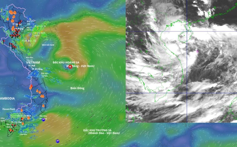 Updated at 6:00 p.m. on August 29 about the location of the tropical depression that is about to strengthen into a storm. Source: Vietnam Disaster Monitoring System