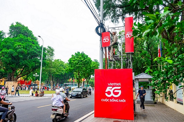 Viettel tang cuong tram 5G phuc vu Dai le 2.9. Anh: Le Minh Son