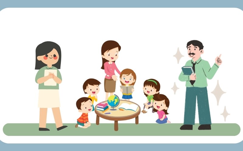 Regulate the professional activities of teachers according to their level of education and training. Graphics: Ha Linh