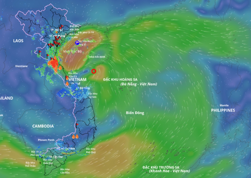 Updated at 5:00 a.m. on August 30 about the location of the tropical depression that is likely to strengthen into a storm. Source: Vietnam Disaster Monitoring System