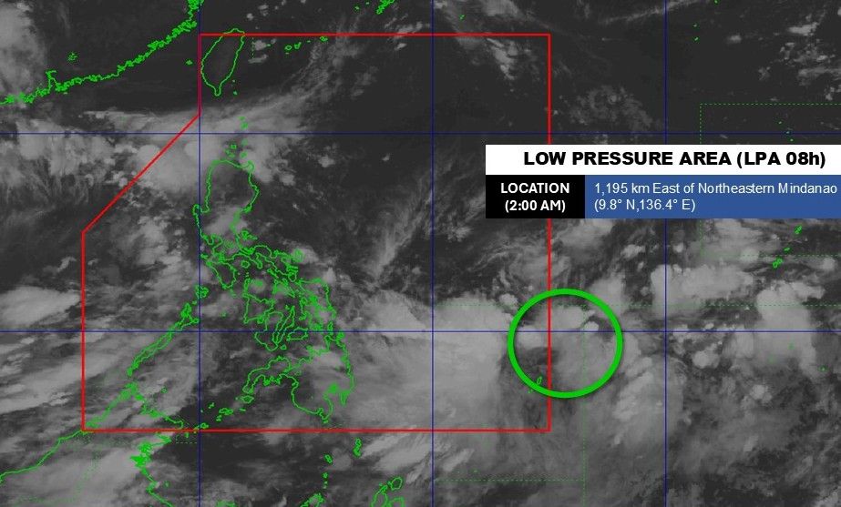 Location of the new low pressure center after storm No. 6 at 2:00 a.m. on August 30. Photo: PAGASA
