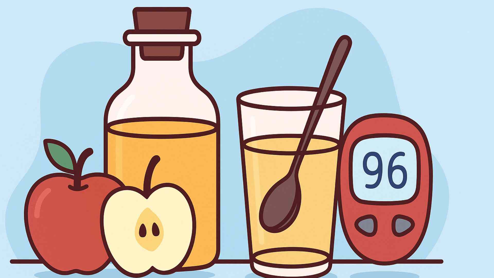 Apple cider vinegar helps control blood sugar effectively. Graphic photo: Huong Giang