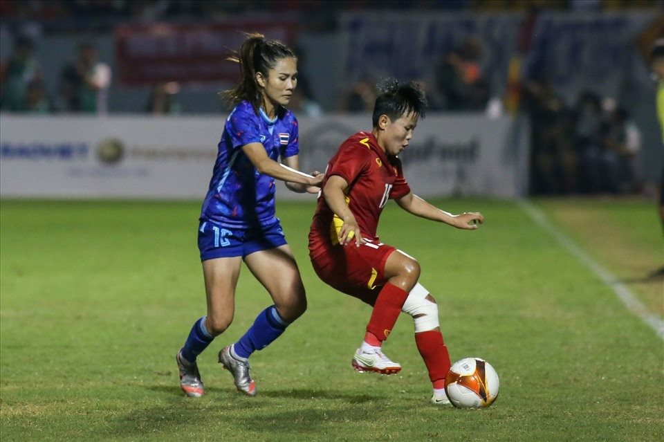 The Thai women's team and the Vietnamese women's team are the two teams most highly rated in Group A of the 2025 Southeast Asian Women's Football Championship. Photo: Thanh Vu