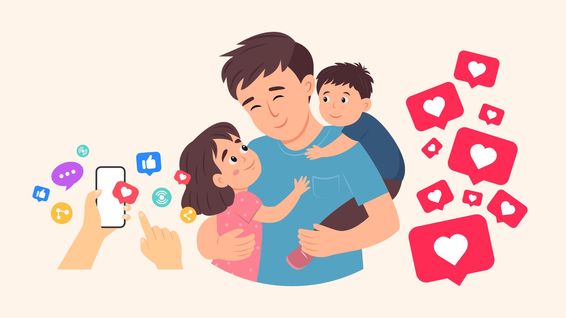 소셜 네트워크가 아빠가 되는 것을 가상 생활 도구로 만들 때