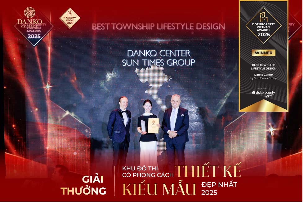 Danko Center duoc vinh danh voi giai thuong khu do thi co phong cach thiet ke kieu mau dep nhat Viet Nam 2025. Anh: Danko.