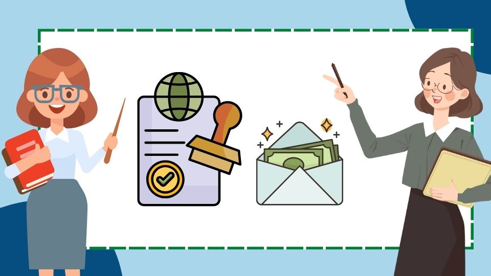 교사 직급 변경은 교사 수당을 받을 수 있는 시점입니다. 사진: Thanh Binh