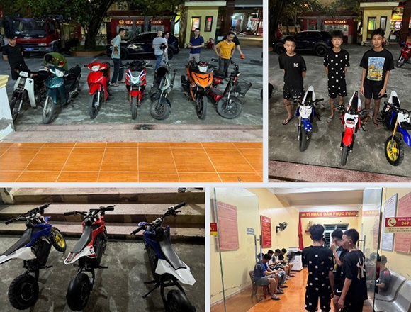 Tien Lang xaの交通安全秩序違反事例。写真:ハイフォン警察