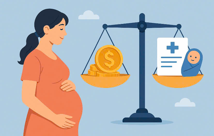 Quy định về hưởng chế độ thai sản. Đồ họa: Hương Giang