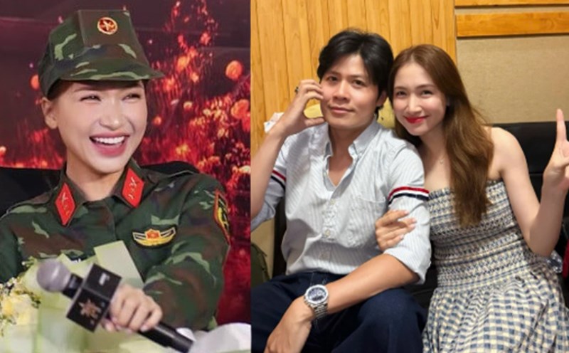 Hoa Minzy and musician Nguyen Van Chung. Photo: Taken from video