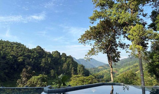 Cảnh quan thiên nhiên yên bình ở Thông Nguyên, Tuyên Quang. Ảnh: Phạm Huyền