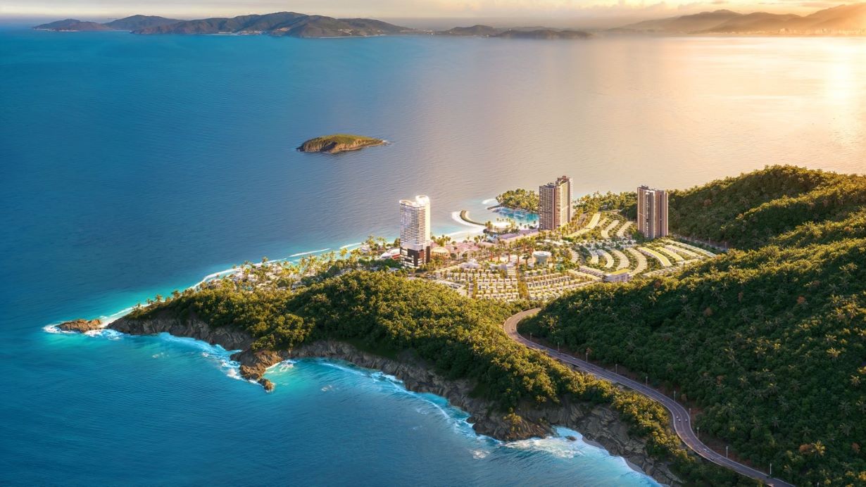 カインホア省北ニャチャン区にある高級不動産プロジェクトLa Tien Villaの全体像。写真:Hong Linh