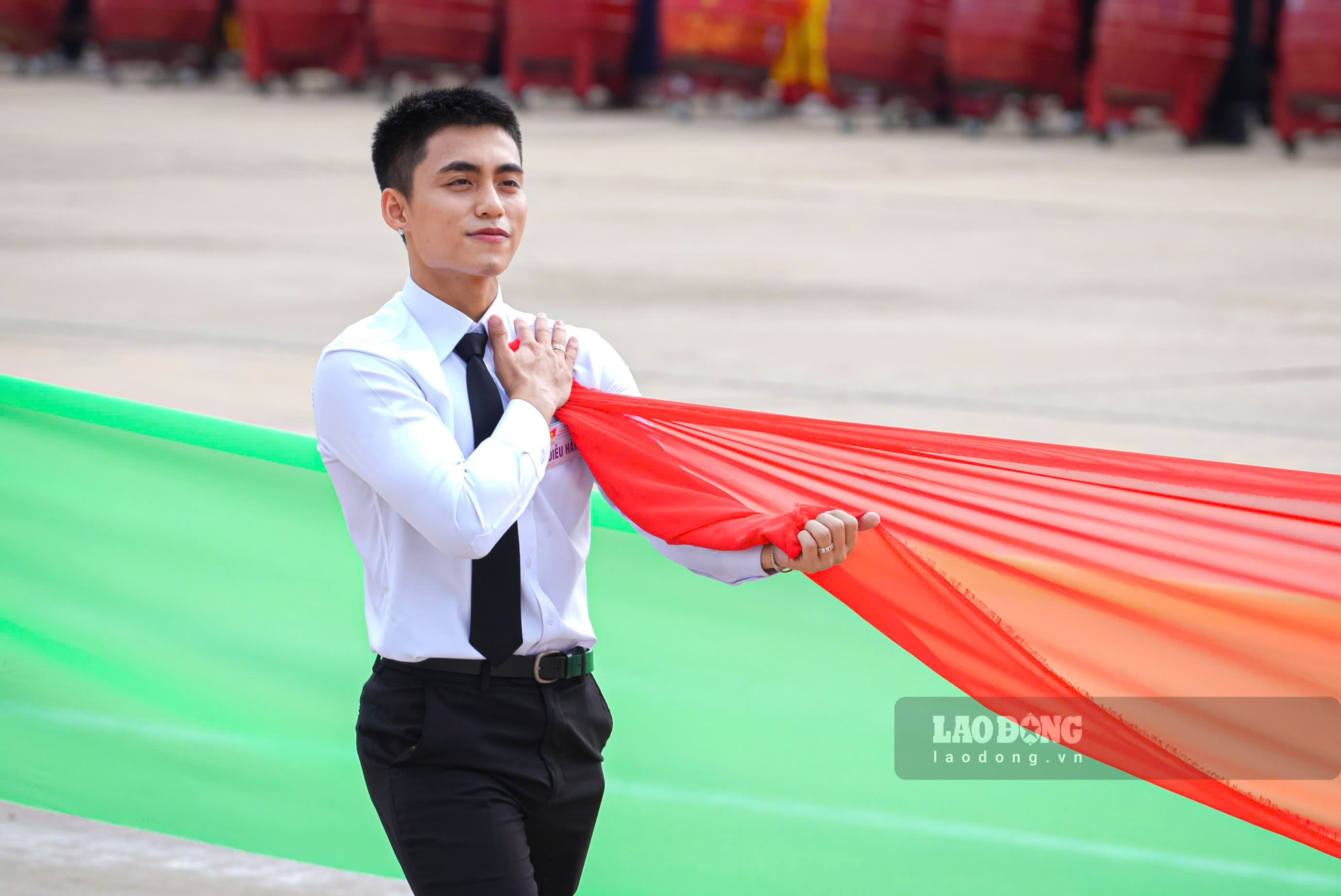 Khoi Van hoa the thao truoc quang truong Ba Dinh. Anh: Tuan Anh