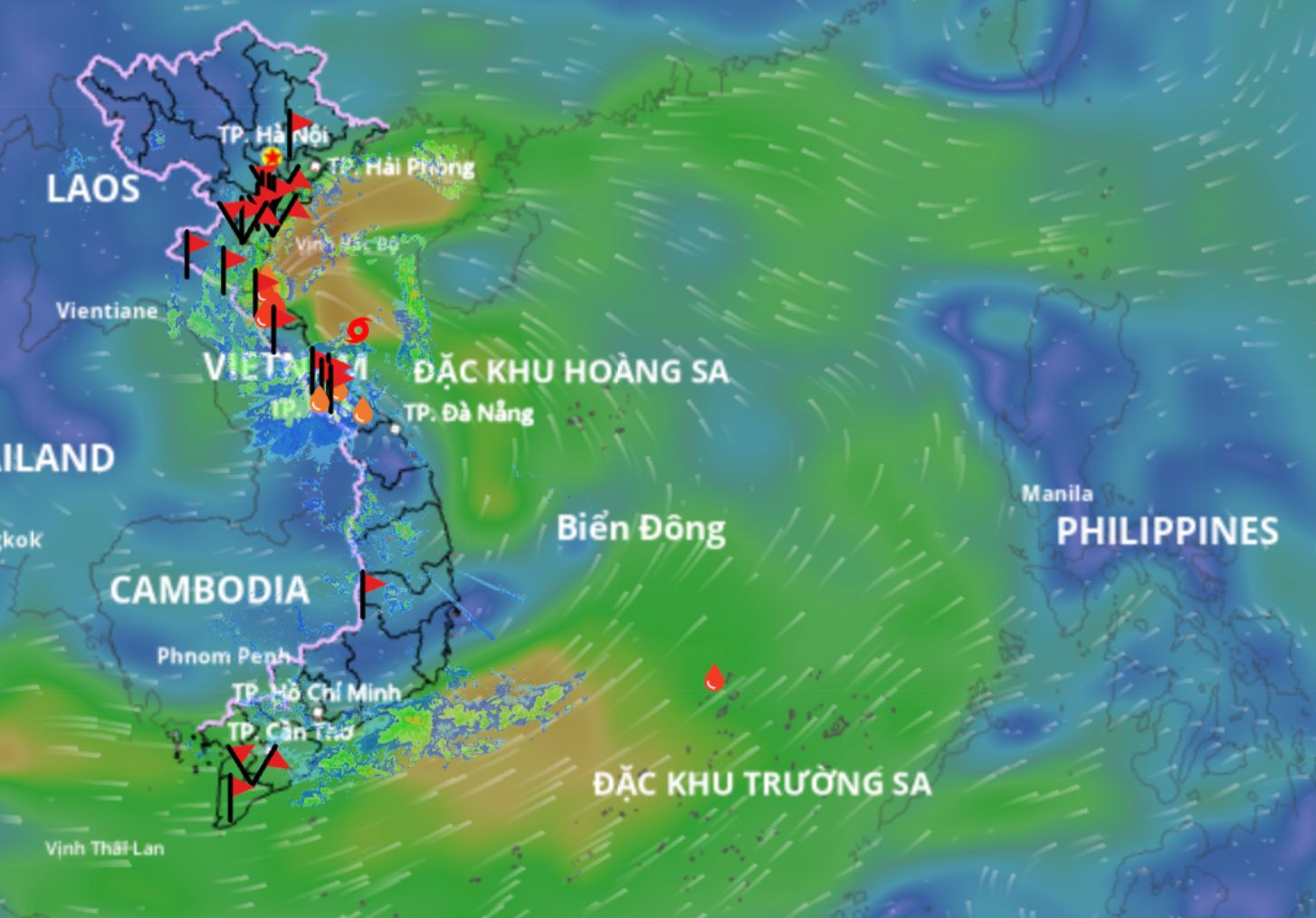 Updated at 11:00 on August 30 about the location of storm No. 6 Nongfa. Source: Vietnam Disaster Monitoring System