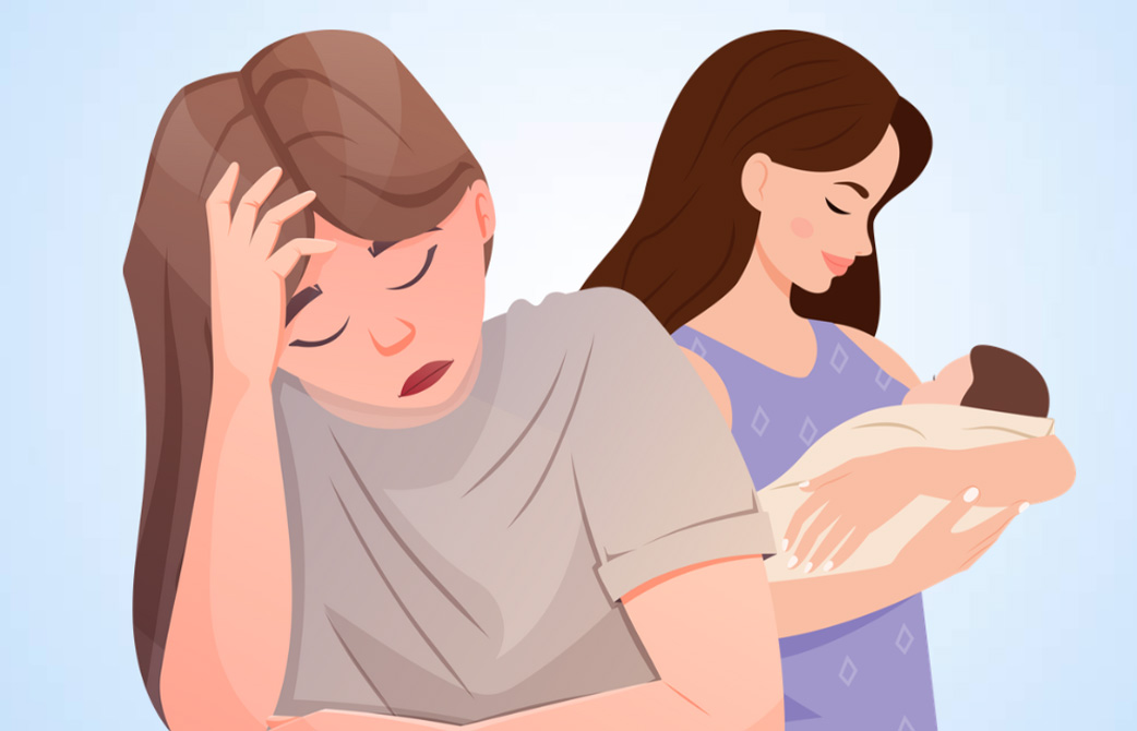 How to overcome postpartum fatigue and sleep problems. Graphics: Thien Nhan