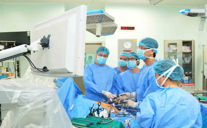 Doctors at 108 Central Military Hospital performed the liver transplant. Photo: BVCC