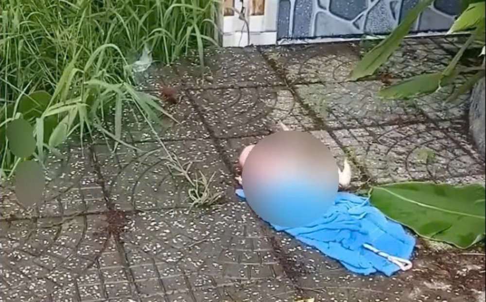 道端に捨てられた新生児は、住民によって発見され、当局に報告されました。写真:読者