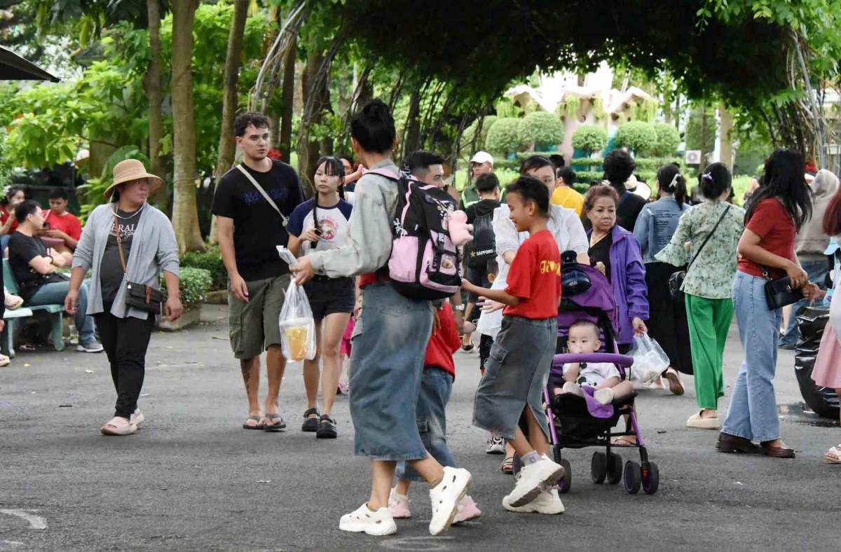 People and tourists have fun at the Zoo. Photo: Anh Tu