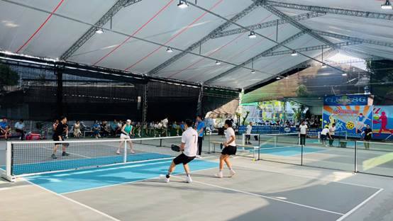 Giải Pickleball Lawasuco 2025 đã thu hút vận 62 vận động viên tham gia thi đấu ở 4 nội dung. Ảnh: Mai Thảo
