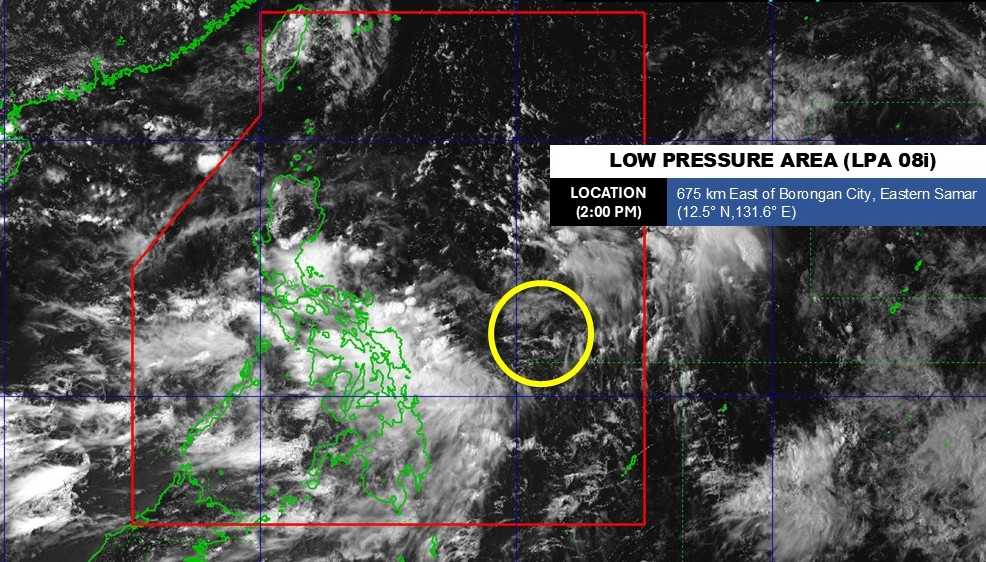 Vi tri tam ap thap 08i hoi 14h ngay 31.8.2025. Anh: PAGASA