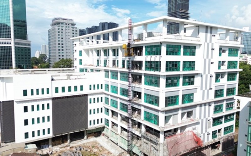 The Children's Organ Transplant Center at Children's Hospital 2 is gradually being completed. Photo: Anh Tu