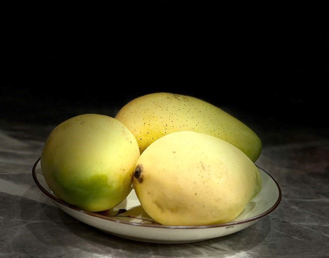 Eating 250 grams of mangoes per morning helps improve the health of people with type 2 diabetes. Photo: Thuy Duong