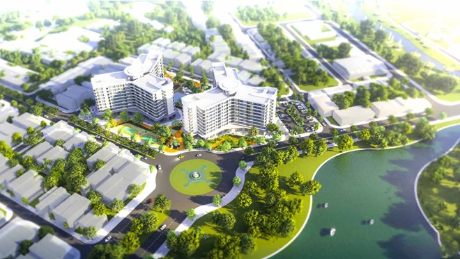 私の新しい都市部、Quang Ngai州のPhuのソーシャルハウジングエリアの視点は、住宅および都市開発投資公社から投資されています。写真：投資家.