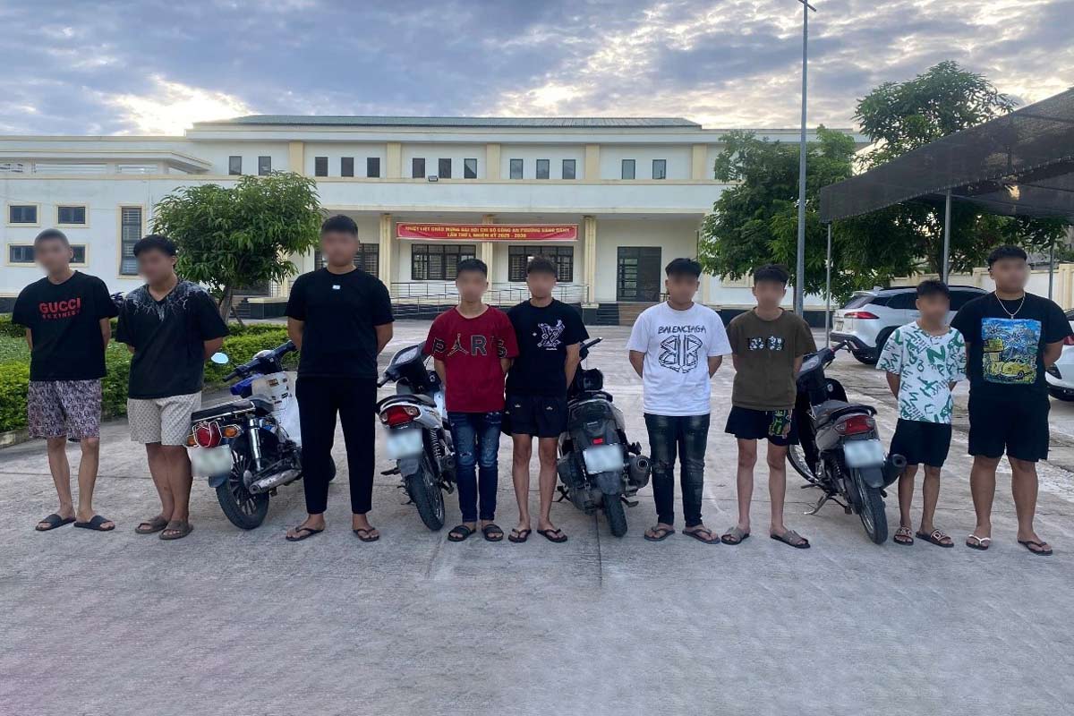 Triệu tập 9 đối tượng liên quan đến vụ nam sinh bị hành hung đến co giật tại Quảng Ninh. Ảnh: Công an Quảng Ninh