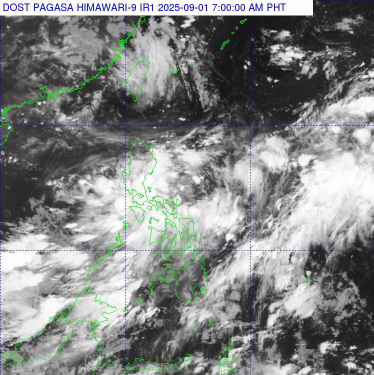 Anh ve tinh ap thap o Philippines luc 6h30 ngay 1.9.2025. Anh: PAGASA