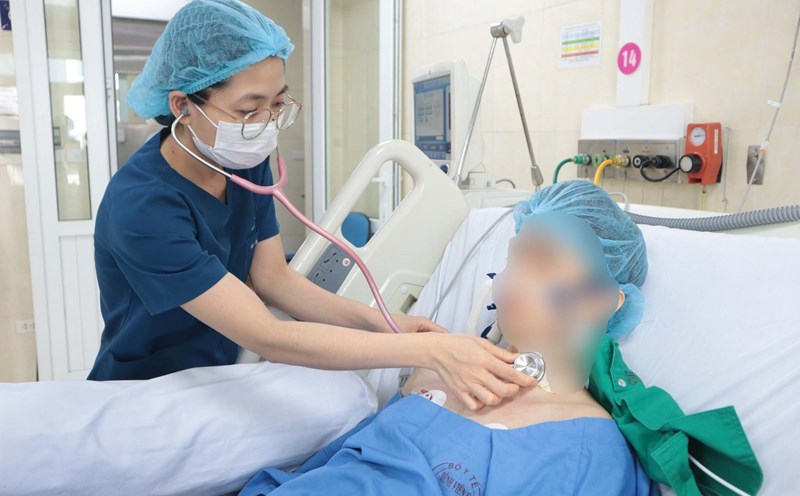 The patient with cardiac arrest was successfully saved. Photo: BVCC