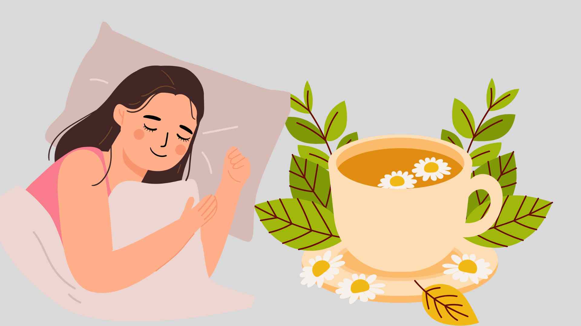 Using chamomile tea helps sleep better. Graphic photo: Hoang Loc