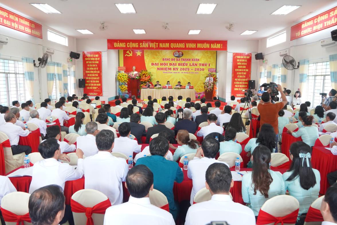 Quang canh Dai hoi Dai bieu Dang bo xa Thanh Xuan lan thu I, nhiem ky 2025-2030. Anh: Ta Quang