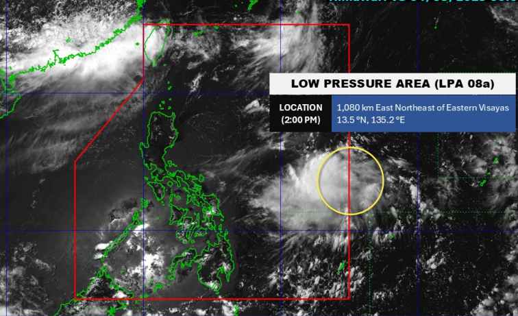 Ap thap moi hinh thanh gan Bien Dong. Anh: PAGASA