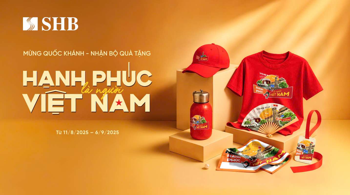 “SHB hy vong bo suu tap 'Hanh phuc la nguoi Viet Nam' se khong chi la mon qua trao tay, ma con tro thanh nguoi ban dong hanh cung khach hang. Anh: SHB