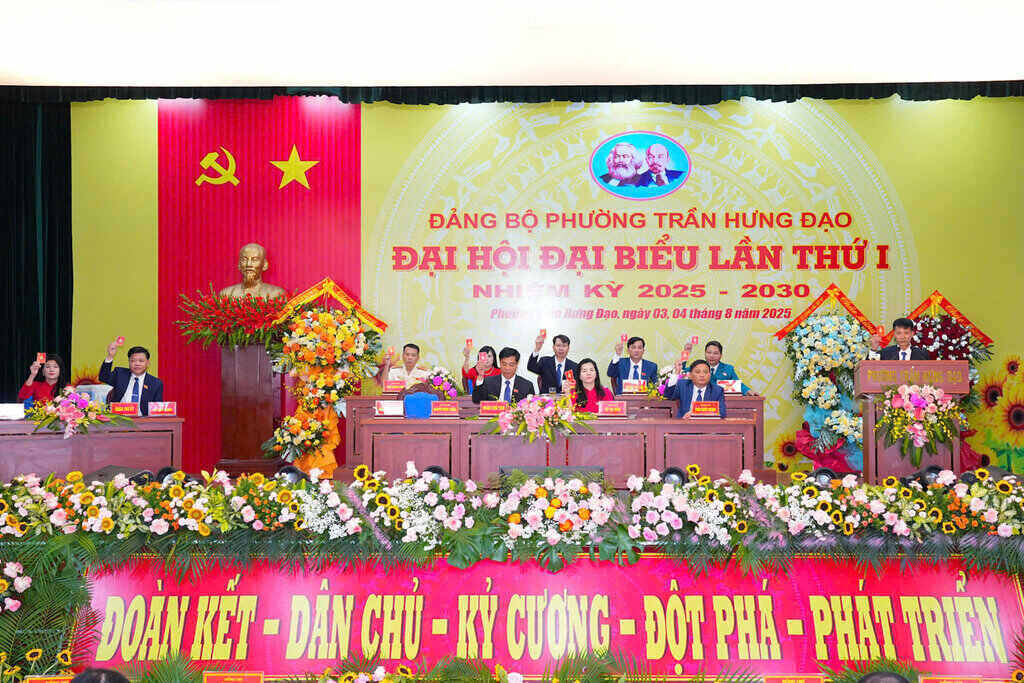 Dai hoi Dang bo phuong Tran Hung Dao xac dinh muc tieu phat trien phia Tay Hai Phong. Anh: Cong TTDT TP Hai Phong
