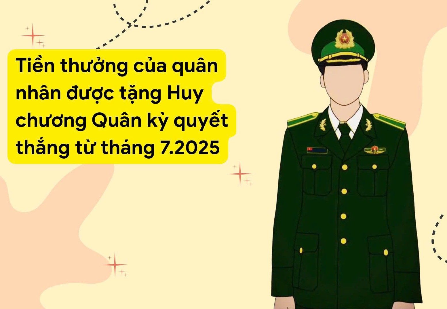 2025년 7월 1일부터 군인이 결승 군기 훈장을 받으면 3 510 000 VND의 보상을 받습니다. 그래픽: Nam Duong