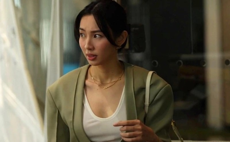 Thuy Tien in the movie Chot Don. Photo: Film crew.