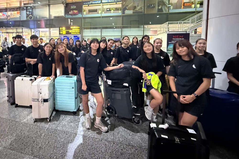 U20 nu Hong Kong (Trung Quoc) co mat o Ha Noi. Anh: VFF