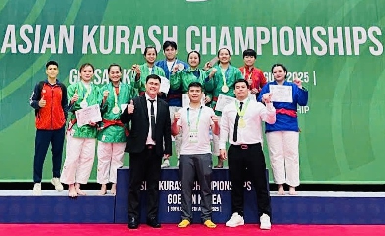 The kurash Vietnam team won 2nd place in the total medal table. Photo: Tuan Hoc