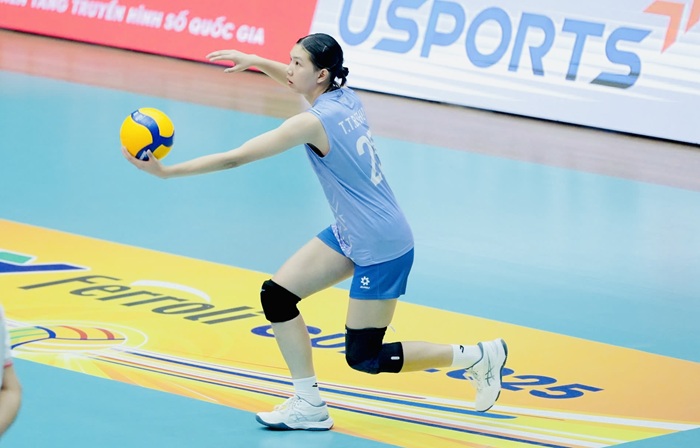Advocate Bich Thuy is playing effectively with the national team this year. Photo: VFV