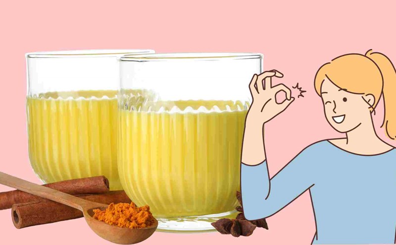 Drinking turmeric milk before bed is good for hormones. Graphics: Ha May