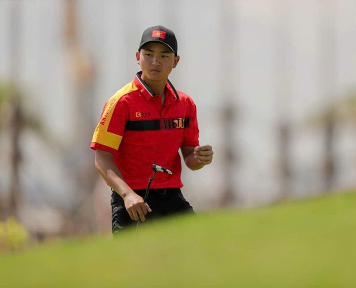 Golf player Nguyen Anh Minh is still the hope to achieve achievements of Vietnamese sports at the 33rd SEA Games. Photo: VGA