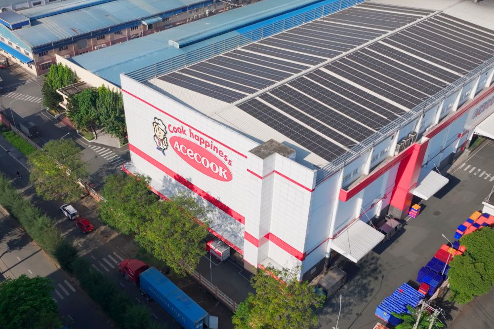 에이스쿡 베트남 공장의 태양광 발전 시스템. 사진: 에이스쿡