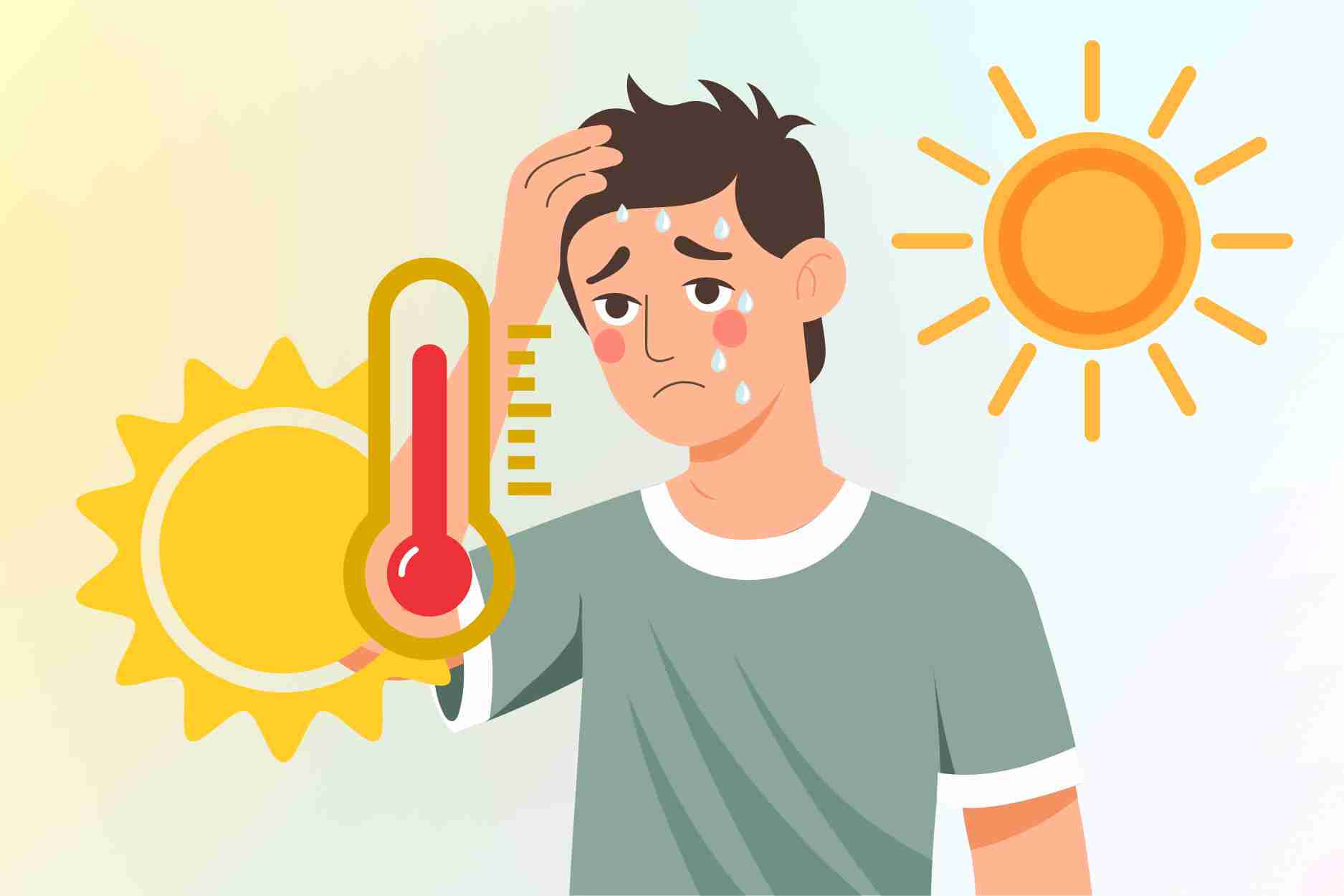 First aid, prevent heatstroke during hot weather