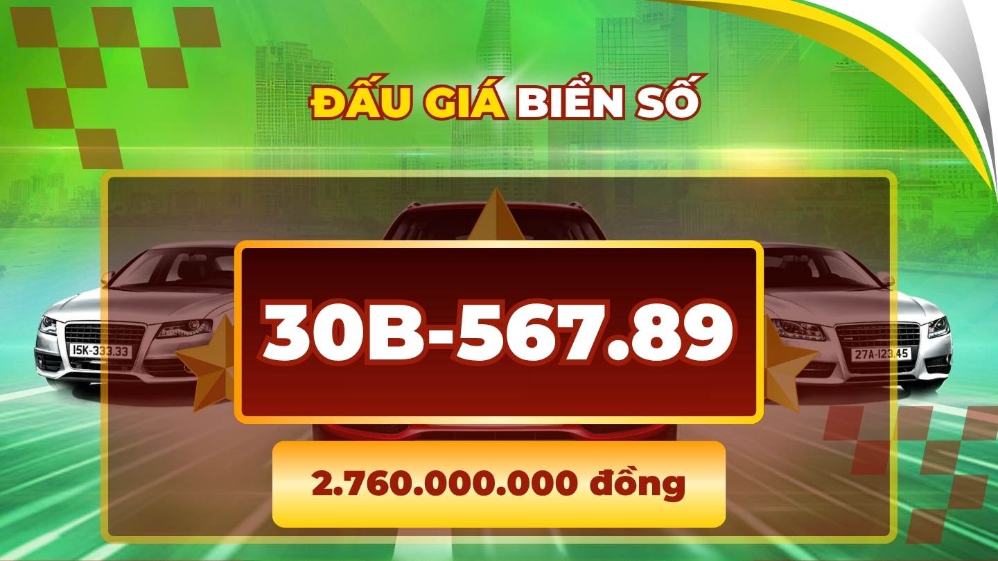 번호판 30B-567.89는 5월 8일 경매에서 수십억 동의 가치를 기록했습니다